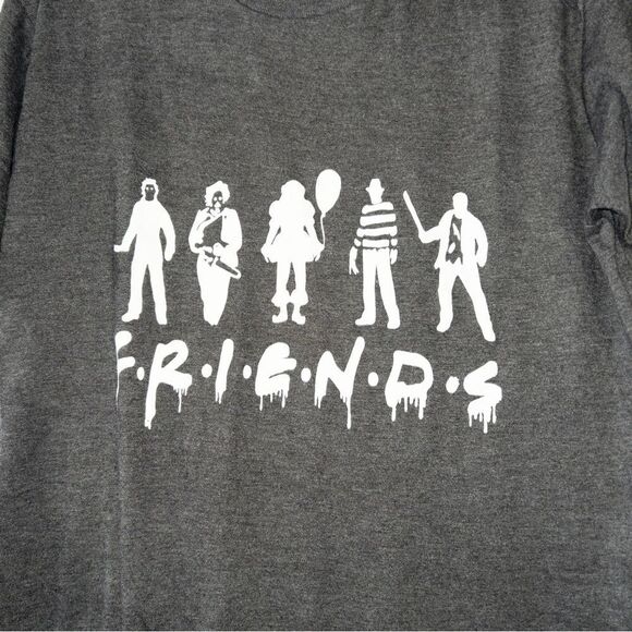 New Tultex Gray Friends Horror Movie Character T-Shirt Size Medium‎ - Picture 2 of 4